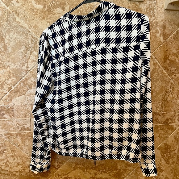 Tommy Hilfiger small blouse navy blue and white - Picture 2 of 3